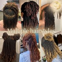 Extensiones de Cabello Remy Indio de 0.2cm de Grosor, de 4 a 32 Pulgadas, Tipo Crochet Interlock, 100% Micro Inter Curly Locs, Sin Químicos, Naturales