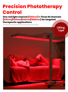 <span class=keywords><strong>Appareil</strong></span> de luminothérapie rouge professionnelle 1200W pour le corps entier, 7 longueurs d'onde 630-1060nm, panneau LED pulsé avec minuterie et gradation, pour cliniques et bien-être - Product Image 4