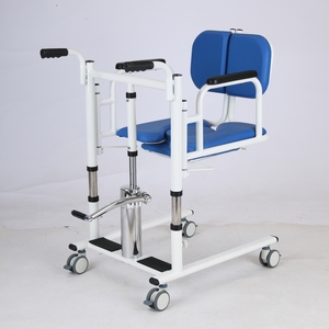 Hydraulic Manual Lightweight Portable Adjustable Transfer Chair Commode Toilet 130kg Weight Capacity for Elderly Patient Care - Product Image 3