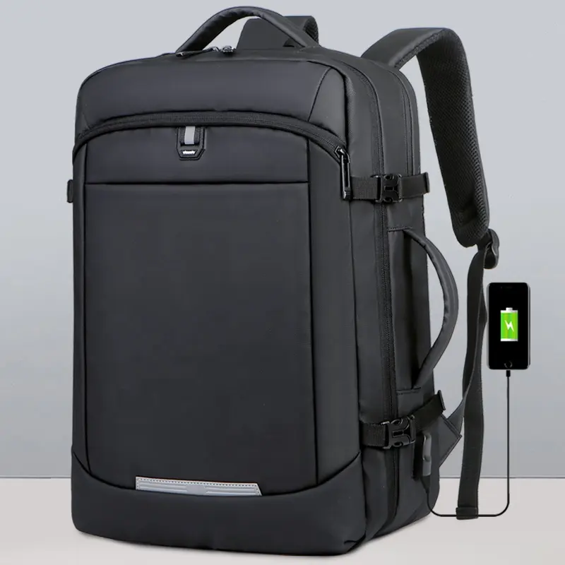 Factory Hot Sell Waterproof Notebook Men Custom 18 Inch Usb Leather Bag Travel School Laptop Backpack