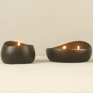 ขวดโหลเซรามิกแบบนอร์ดิก3ไส้เทียนใช้ตกแต่งทันสมัยถ้วยเซรามิคเคลือบเซรามิกเชิงเทียน - Product Image 1