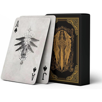Cartes à jouer personnalisées avec logo, style vintage, cartes de poker de qualité supérieure, finition antidérapante double face, jeu de cartes durable et résistant à la flexion