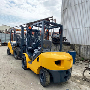<b>Used</b> 3Ton Komatsu FD30T-17 Diesel Forklift 4WD Solid Tire Rough Terrain Forklift Sale - Product Image 1