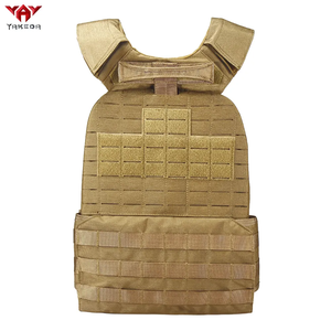 Rompi taktis Molle Chaleco taccu, peralatan taktis rompi pembawa piring dengan 2 plakat depan Berburu gigi taktis Laser - Product Image 3