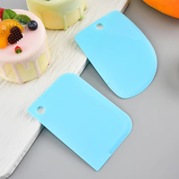 Backzubehör Küche 3-teilig Umweltfreundlich Hitzebeständig Mehrfarbig Pizza-Kuchen-Dekorations-Set Gebäckcreme-Glätter Teigglätter