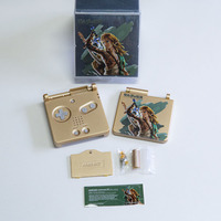 Casing Pengganti dan Kotak Kustom Desain Link The Legend of Zelda Premium Gold untuk Game Boy Advance SP Cetak UV