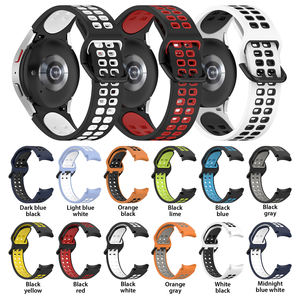 Bracelet en silicone bicolore de style trou de haute qualité pour montre <span class=keywords><strong>Samsung</strong></span> 6 6 classique 5 5 pro 4 Bracelet intelligent Bracelet de montre intelligent - Product Image 2