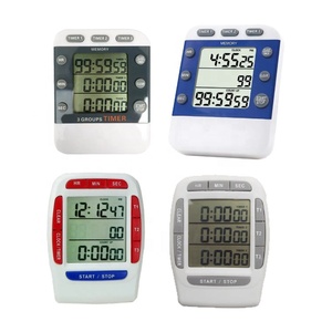 Timer Digitale da <span class=keywords><strong>Cucina</strong></span> Magnetico 99H59M59S a 3 Canali e 3 Gruppi con <span class=keywords><strong>Grande</strong></span> Display LCD e Clip - Product Image 1