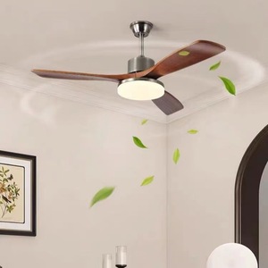 Moderne Led Plafondventilator Met 5 Mdf Bladen Glas Lichaam Stil Indoor Voor Huishoudelijke Woonkamer 5 Mdf Bladen Houten Plafondventilatoren - Product Image 5