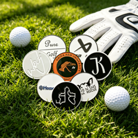 Marcador de pelota de golf de cobre anodizado de metal personalizado de alta gama con nivel y grados, impresión 3D, venta al por mayor a granel