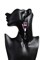 Nouvelles boucles d'oreilles Halloween personnalité Plasma AB sac de transfusion sanguine couleur liquide sang Pack longues boucles d'oreilles pour hommes et femmes