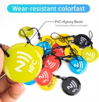 Porte-clés époxy 13.56MHz RFID Étiquette de carte IC époxy NFC