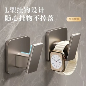 Modern Adhesive Robe Hook Gunmetal Gray Heavy Duty <b>Wall</b> Mounted Bathroom Entryway <b>Coat</b> <b>Rack</b> Storage Hook - Product Image 2