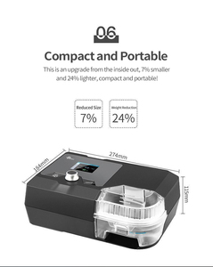 Ventilador CPAP Portátil para Dormir, Silencioso (28dB) con Humidificador y Presión de Rampa Ajustable para el Hogar, Alivio de Apnea del Sueño y Ronquidos - Product Image 2