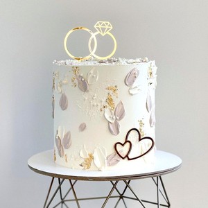 Honey And Sweetness Acrylic <b>Cake</b> Topper Rings Engagement <b>Cake</b> <b>Decorations</b> Party <b>Supplies</b> Ins Style Plastic <b>Cake</b> <b>Decoration</b> - Product Image 3