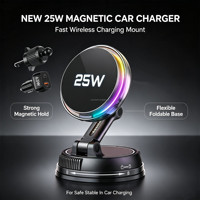 Nouveaux produits tendance 2027 : Accessoires, ventilateur de téléphone portable électrique flexible, refroidisseur RGB 25W, support de chargeur sans fil magnétique pour voiture
