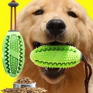 Groothandel Nieuwste Soft Rubber Hondenvoer Bal Hond Behandelen Speelgoed Bal Gebitsreiniging Interactief Speelgoed