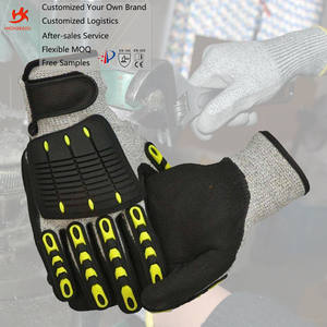 5 seviye anti-cut tpr anti-çarpışma mekanik eldiven bıçak geçirmez HPPE darbeye dayanıklı kurtarma yağ madencilik eldivenleri - Product Image 1