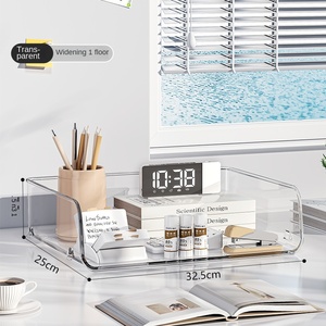 Giá sách <span class=keywords><strong>acrylic</strong></span> nhiều lớp trong suốt, giá để tài liệu để bàn văn phòng, hộp đựng đồ, giá sách nhựa dùng được cho bàn phòng khách - Product Image 6