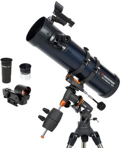 <span class=keywords><strong>Celestron</strong></span>-AtroMaster 130EQ Télescope Newtonien-Télescope à réflecteur pour débutants Télescope astronomique 130 - Product Image 1