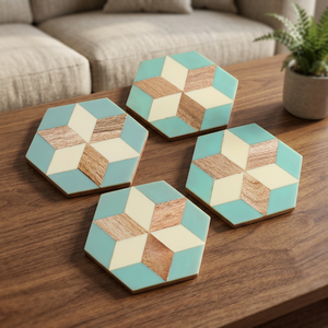 Wholesale Premium Irregular Shaped Modern Wooden <b>Coasters</b> <b>for</b> Tea Cups Bulk Table Use Eco-Friendly <b>Drink</b> Mats <b>for</b> Hot Cold - Product Image 3