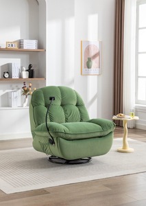 Chaise inclinable manuelle en tissu confortable et relaxante avec fonction pivotante et support pour téléphone – Offre spéciale - Product Image 3
