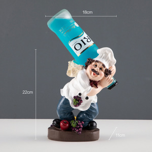 Decoraciones de cocina de resina, soporte de papel de <span class=keywords><strong>Chef</strong></span> grueso, toalla, decoración de pared - Product Image 6