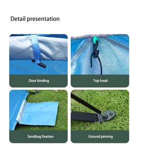 Tente d'été portable à baldaquin pour la plage Tente de plage extensible personnalisée pour <span class=keywords><strong>l</strong></span>'extérieur Protection UV Tente de pêche pour le camping <span class=keywords><strong>Abri</strong></span> solaire pour <span class=keywords><strong>l</strong></span>'extérieur - Product Image 5
