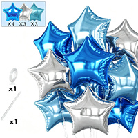 Lot de 10 ballons en aluminium métallisé en forme d'étoile de 18 pouces pour anniversaires, mariages, événements du Nouvel An chinois et fêtes