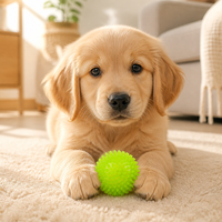 Balle à mâcher interactive classique moderne en TPR à picots pour chien, jouet de nettoyage dentaire, 2 tailles disponibles