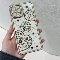 Coque de téléphone en cuir dur Chrome Heart cross pour iphone 15 14 13 12 11 Pro Max Plus housse de téléphone