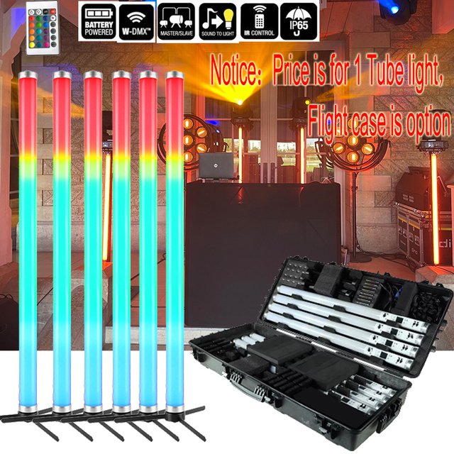 Pro. Filming Quick Setup LED Pixel Tube Battery IP65 Tube Light RGB RGBW IR Remote Wireless DMX Stage Light Professional Photo