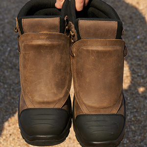 DSF53 Leather <b>Work</b> Boots Brown Waterproof Outdoor All Seasons <b>Men</b> Safety Footwear <b>work</b> <b>shoes</b> - Product Image 5