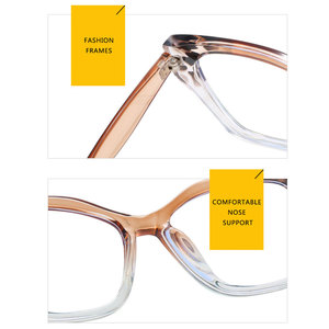 Gafas de ordenador con bloqueo de luz azul para mujer, nueva marca, Marco óptico de ojo de gato, monturas de gafas de leopardo grande para mujer 2024 - Product Image 5