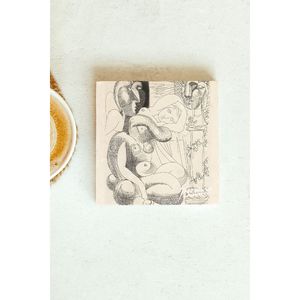 Juego de Posavasos de Piedra Individual Serie Picasso 13 para Uso Promocional - Product Image 1