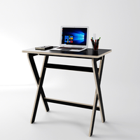Bureau pliable moderne en contreplaqué pour salon et bureau, design simple, mobilier commercial