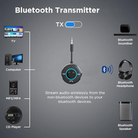 Receptor Bluetooth estéreo para coche, botones ampliados, pantalla LED, receptor AUX inalámbrico de 3,5mm, compatible con formatos de Audio MP3 FLAC
