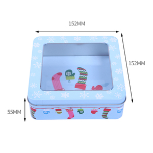 Các Nhà Sản Xuất Tùy Chỉnh Tinplate Lưu Trữ Container Kỳ Nghỉ <span class=keywords><strong>Biscuit</strong></span> Kim Loại Có Thể Giáng Sinh Cookie Hộp Thiếc Cho Bánh Quy Bánh - Product Image 3