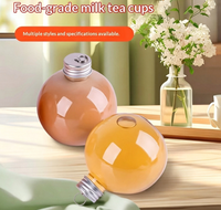 Bouteille en plastique ronde PET de 500 ml avec bouchon à vis, transparente, épaisse, jetable, pour jus, boissons, lait, thé, bouteille de qualité alimentaire