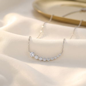 Hong Kong Supplier Jewelry Wholesale Manufacturer Export <b>Necklace</b> Jewelry 18K Solid White Gold Natural Diamonds Pendant <b>Necklace</b> - Product Image 5