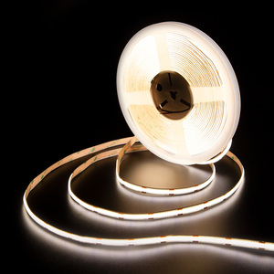 Bande lumineuse <span class=keywords><strong>LED</strong></span> basse tension de haute qualité DC12V/24V ultra-mince <span class=keywords><strong>3mm</strong></span> inutile émettant de la lumière COB 384led rendu des couleurs élevé R90