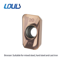 Fraiseuse CNC APMT160420 pour centre d'usinage, en alliage dur, revêtement PVD, OEM spécial, grande angleuse à raclage avec angle R, pour usinage grossier