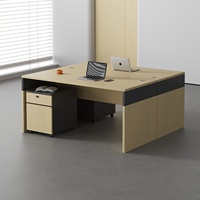 Bureau d'ordinateur en bois MEKIA pour la maison, la chambre, l'étude des étudiants, avec tiroirs, ignifuge, verrouillable, conception modulable et détachable