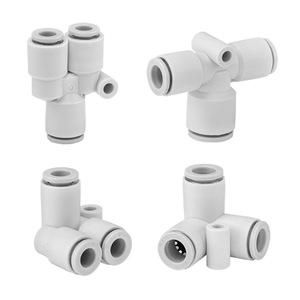 Raccord en T à connexion rapide en PU KQ2T/KQ2U/KQ2LU/KQ2D/KJU/KJT, vanne de réduction pour applications industrielles de gaz, cuivre, neuf et d'occasion - Product Image 1