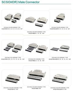 หัวต่อ SCSI 100 พิน HPCN สายเคเบิล SCSI 100 พิน หัวต่อแบบตัวผู้ ปลั๊ก SCSI 100 พิน สำหรับสายเคเบิล - Product Image 4