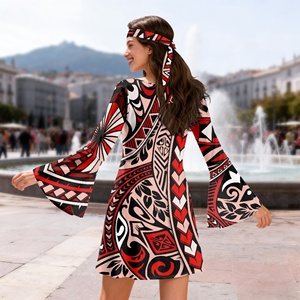 1MOQ Polynesian Tribal Style Outfits Woman 70s <strong>Fancy</strong> <strong>Dress</strong> Hippy 60s 80s 90s 70's Hippie Halloween Costumes Party Themed <strong>Adults</strong> - Product Image 3