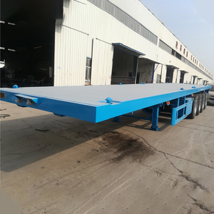 Semi-remorque à plateau plat 2/3/4 essieux, <span class=keywords><strong>prix</strong></span> compétitif, fabrication propre, pour le transport de conteneurs de 40 pieds - Product Image 3