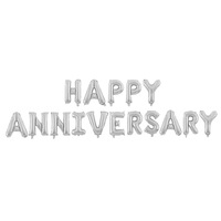 Ensemble de ballons personnalisés de 16 pouces HAPPY ANNIVERSARY lettre aluminium or rose pour l'école de retour Saint Valentin Halloween