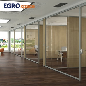 Egrospace văn phòng kính hiện đại hệ thống tiêu chuẩn Kích thước bảng gỗ vật liệu nhôm trong nhà <span class=keywords><strong>Modular</strong></span> phân vùng tường - Product Image 5