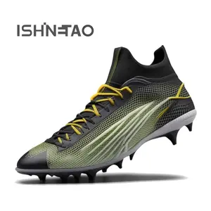 Factory Custom Soccer Shoes Mesh Breathable IC Shredded Spike Sole Rugby Boots Zapatos Para Futbol